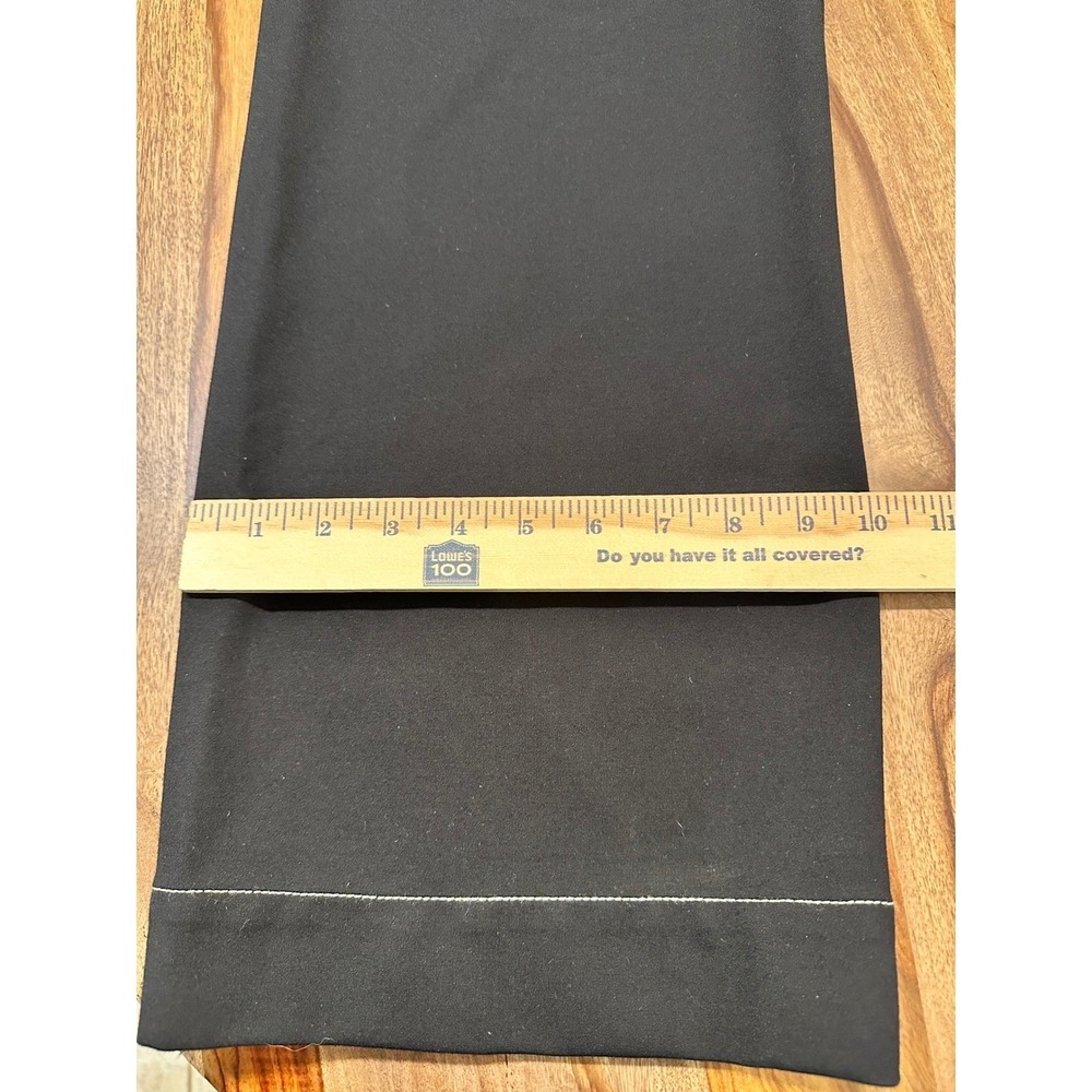 Jones & Co Black Wide Leg Pants Contrast Stitch Women's Size 8 Flare Trousers - Picture 7 of 9